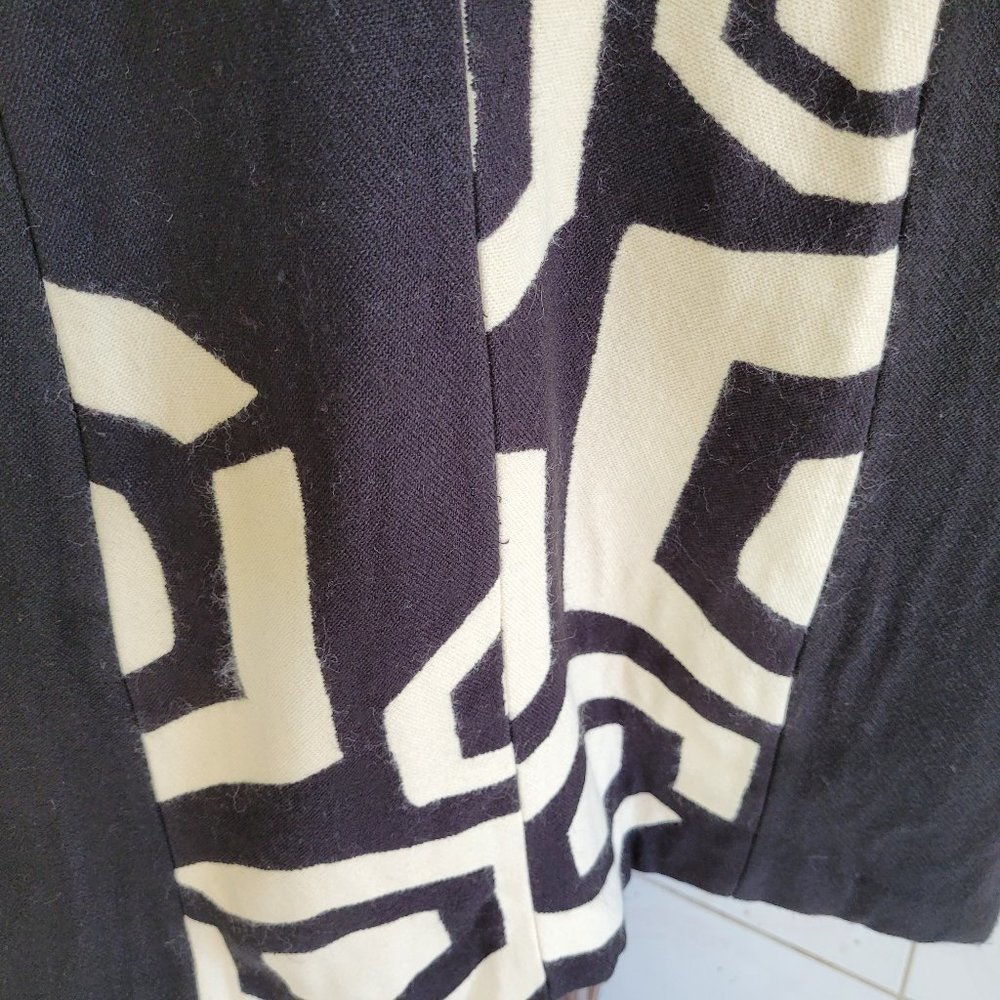 Desigual Black and White Geometric Print Coat US 6/8 - Picture 9 of 12